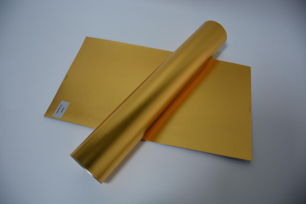 Filem Hiasan Petg Color Golden Brush Metal Golden