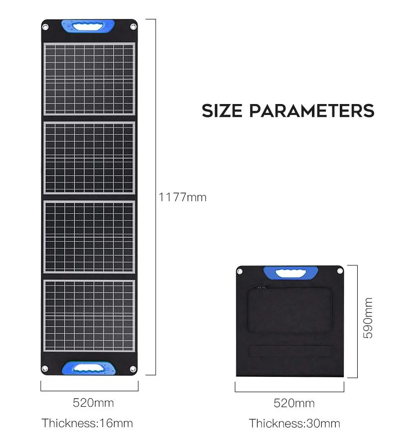 Whaylan 100W Charger portable Panneau solaire en plein air portable