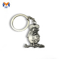 Antique silver metal custom 3d cute keychain