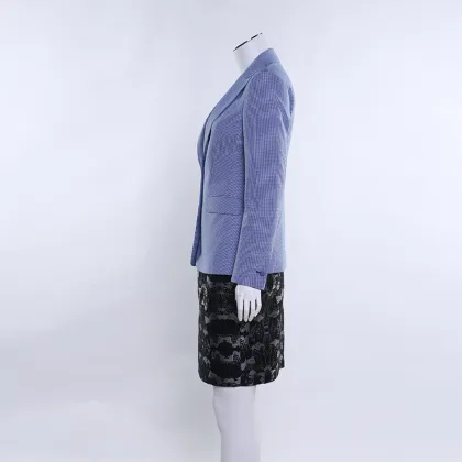 J235 Blazers ladies blue women coat career office work wear clothing formal blazer jacket women