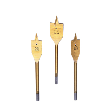 Titanium Coated Flat Spade Drill Bits for Woodworking - 6 to 40mm