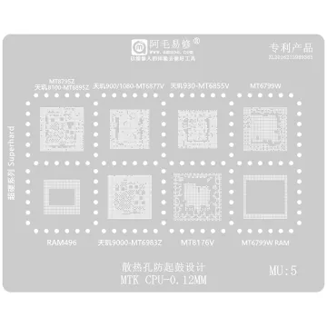 Amaoe BGA Reballing CPU Stencil Steel Tin Mesh for Android MTK Repair Parts