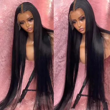 Wholesale Virgin Raw Hd Lace Wig Unprocessed Lace Front Straight Wig Remy Hd Lace Front Human Hair Wig for Black Women
