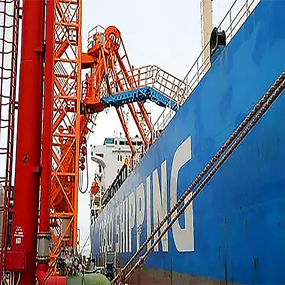 Flexible configuration of ship loading equipment