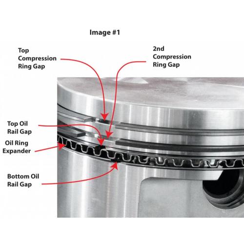 Jeu de segments de piston de moteur diesel S60 130 mm