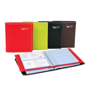 Fashion PVC/PU Leather Business Card Holders, in Black/Brown/Red/Green for Name/IC Card/VISA