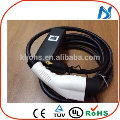 Portable ev charging station 16A 32A ev portable charger with sae j1772 ev charging connectors