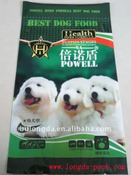 High barrier pet food bag with ziplock Plastic bag for 15/20kgs dry dog food