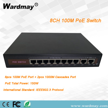 8chs double 1000Mbps Uplink port POE switch