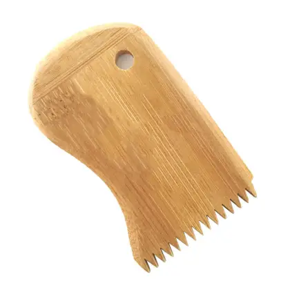Custom Logo Bamboo Surfboard Wax Scraper and Surf Wax Remover: Perfect Gift for Surfers