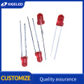 Red Hair Red In-line LED 3mm red-hair-red short foot high power lamp beads Manufactory