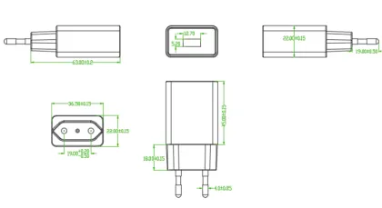 5V1A USB Charger for Massager with KC KCC