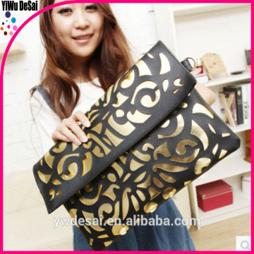 clutch bag hollow out female bag One shoulder inclined bag envelope bag