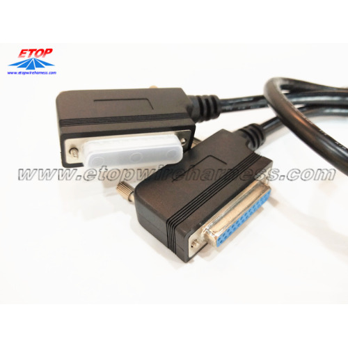 Haakse D-SUB 25PIN geconverteerde kabel