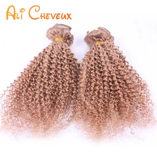 Wholesale curly blonde clip in hair extensions, wet and wavy clip in hair extensions for black women