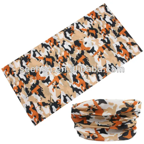 charming orange camouflage printting headwear