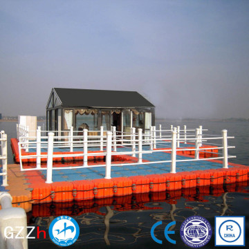 puncture resistant deck fish boat dock in lake
