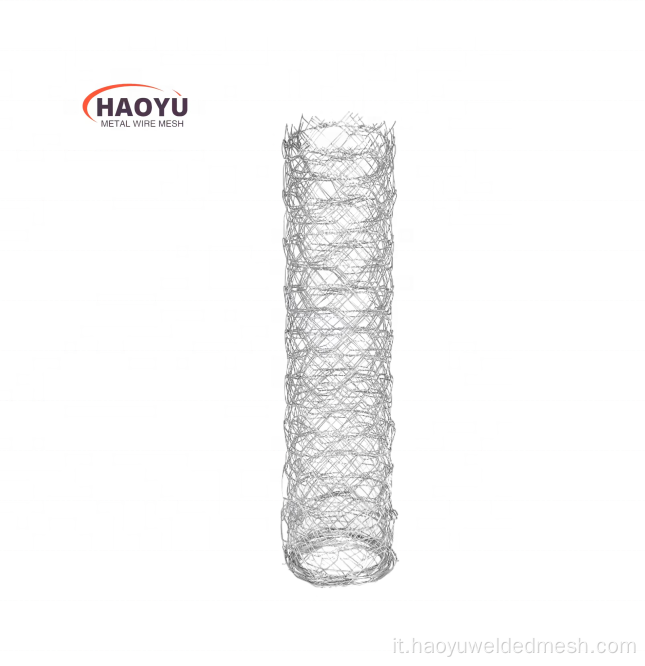 Mesh di filo a maglia esagonale zincata