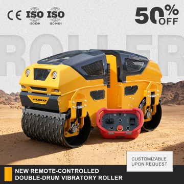 Hydraulic Mini Double Drum Compactor Road Roller Remote Control Road Roller Compactor