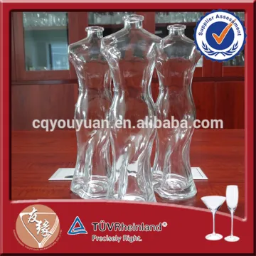 Weight Empty Glass Bottle 350 Body Shaped Wine Bottle