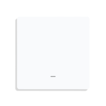 Bingoelec EU/UK 1 Gang Plastic Panel WiFi LED Light Button Switch - Single Live Wire