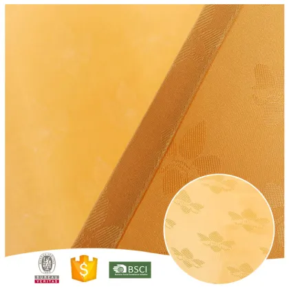 China Manufacturer Good Look Yellow Leaves Jacquard Curtain