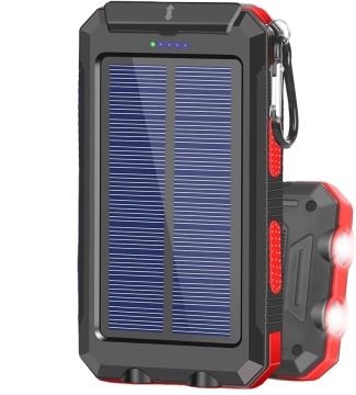 20000mAH LED meşale ile taşınabilir su geçirmez güneş şarj cihazı