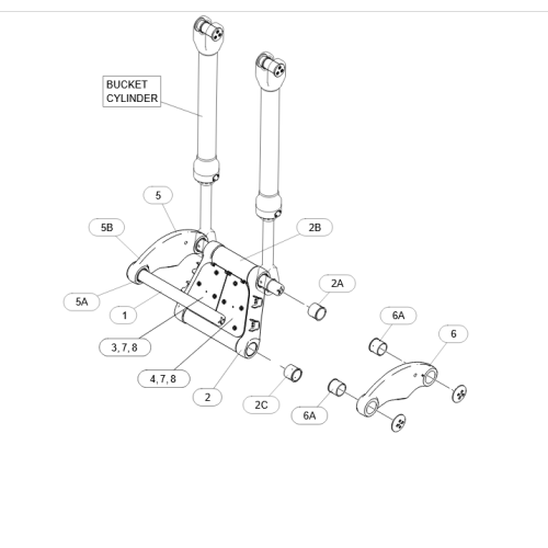 486-3302 Bushing For 6030 Hydraulic Shovel Parts 4863302