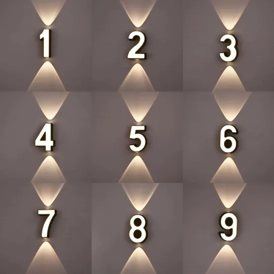 Warm Light LED Digital Wall Light for Aisle, Staircase, and Exterior Atmosphere