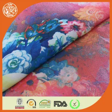 Silk like 100d print chiffon fabric