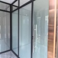 Oficina de contenedores de casa de vidrio portátil