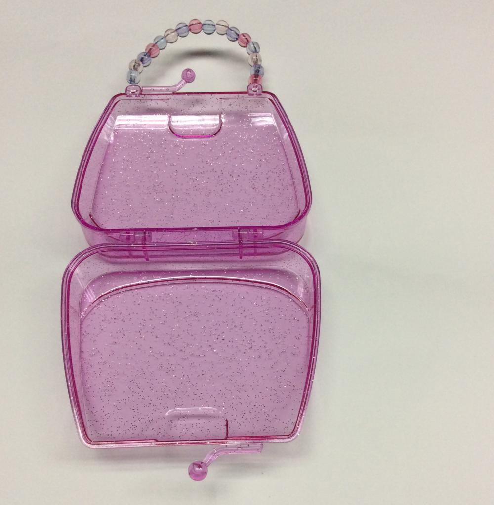 Plastic mini handbag shaped storage box