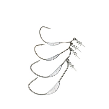 AOCLU 7G Hook Berat Hook Lead Lead Crank Shank memancing dengan Pin Kunci Spring Worm