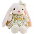 Long eared rabbit floral skirt plush toy