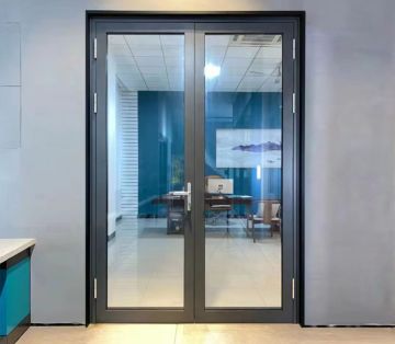 The company's high-end aluminum swing door
