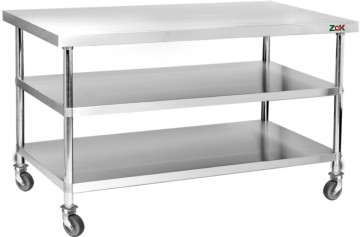 2015 zek new three layers stainless steel work table
