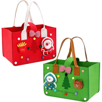 Christmas Cartoon Decorations Felt Bag