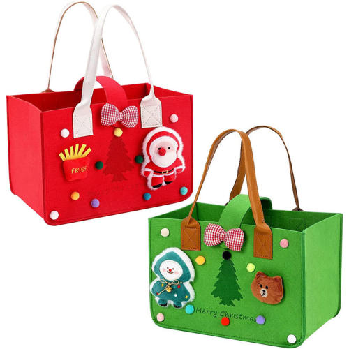 Christmas Cartoon Decorations Felt Bag