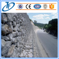 Gabions baskets filled with rock form flexible