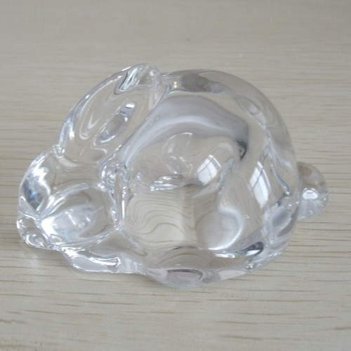 Bijuteria em formato de coelho de vidro transparente para enfeite de cabelo