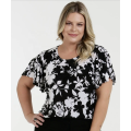 Blusa de manga corta de talla grande de moda para mujer OEM