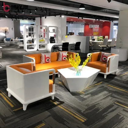 Orange Leather Royal sofa