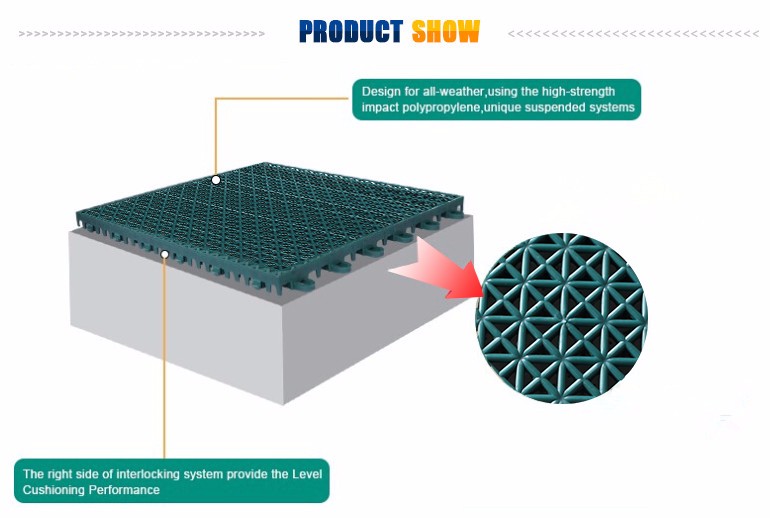 High Quality Portable Outdoor Floating PP Interlocking Tile Flooring