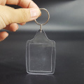 Porte-clés en plastique transparent acrylique pour porte-photos 34x45MM