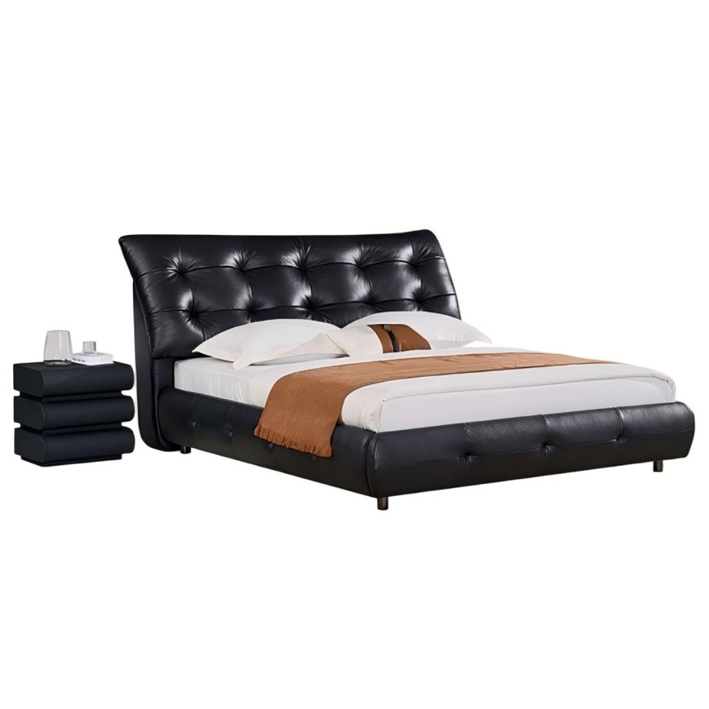 Grand Dark Bear Plush Bed - Front View