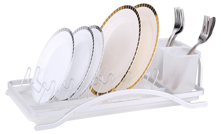 single tier aluminum dish drying rack