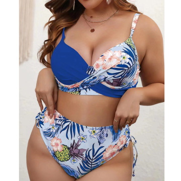 Plus Size One Piece Swimsuit with Tummy Control and V Neck for Maternity
