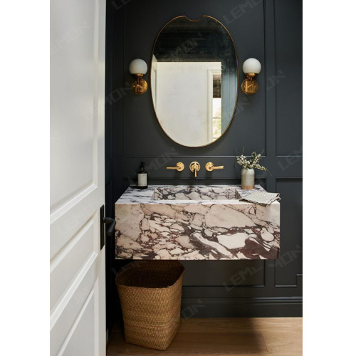 Handmade Wall Mount Mirror Marble Bathroom Vanity Sink