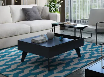 Paris Love functional modern high quality Small house smart choice black coffee table