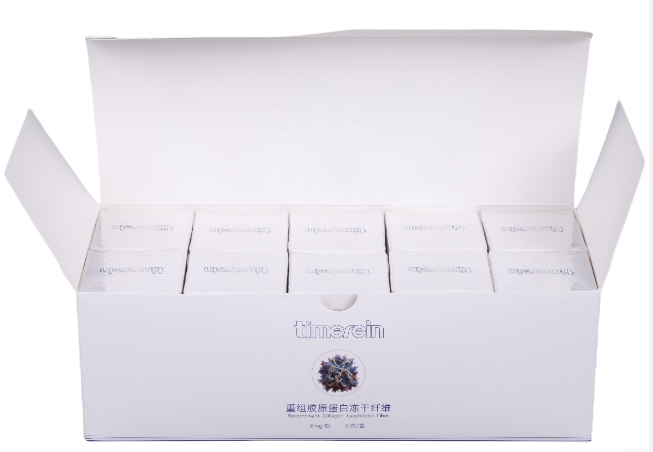 Recombinant collagen freeze-dried fibers